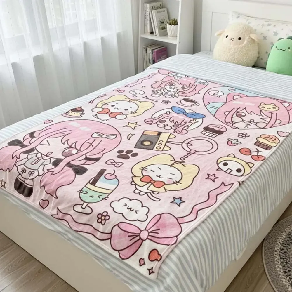 Nikki & Momo Flannel Blanket | Infinity Nikki Soft Throw | Gaming Fan Gift